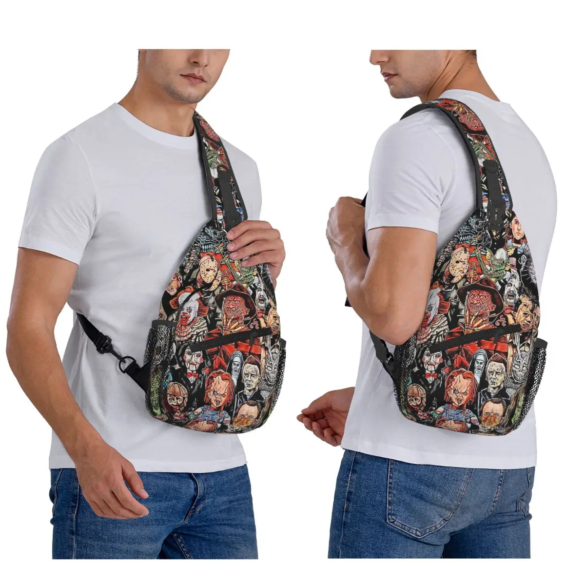 Horror Movie Chucky Pennywise Halloween Saw Character Chest Bag Men Sling Crossbody Backpack Chest Bag Daypack Shoulder Bag
Horror Movie Chucky Pennywise Halloween Saw Character Chest Bag Men Sling Crossbody Backpack Chest Bag Daypack Shoulder Bag