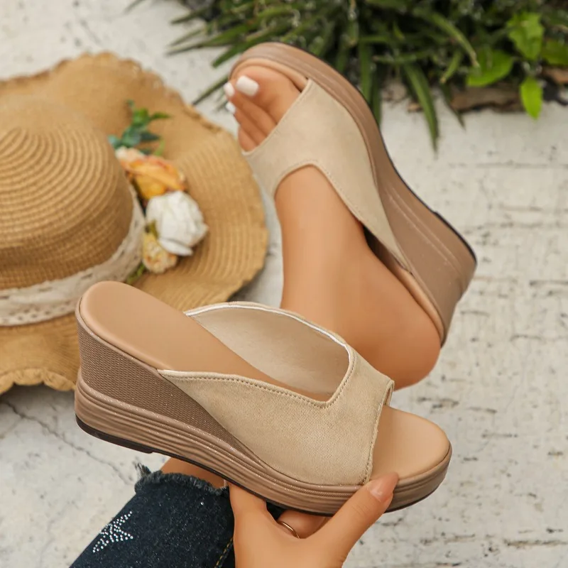 Women Platform Slippers 2026 Summer New Wedges Fashion Thick Soled Sandals Female Casual Comfortable Fish Mouth High Heel Shoes
Women Platform Slippers 2026 Summer New Wedges Fashion Thick Soled Sandals Female Casual Comfortable Fish Mouth High Heel Shoes