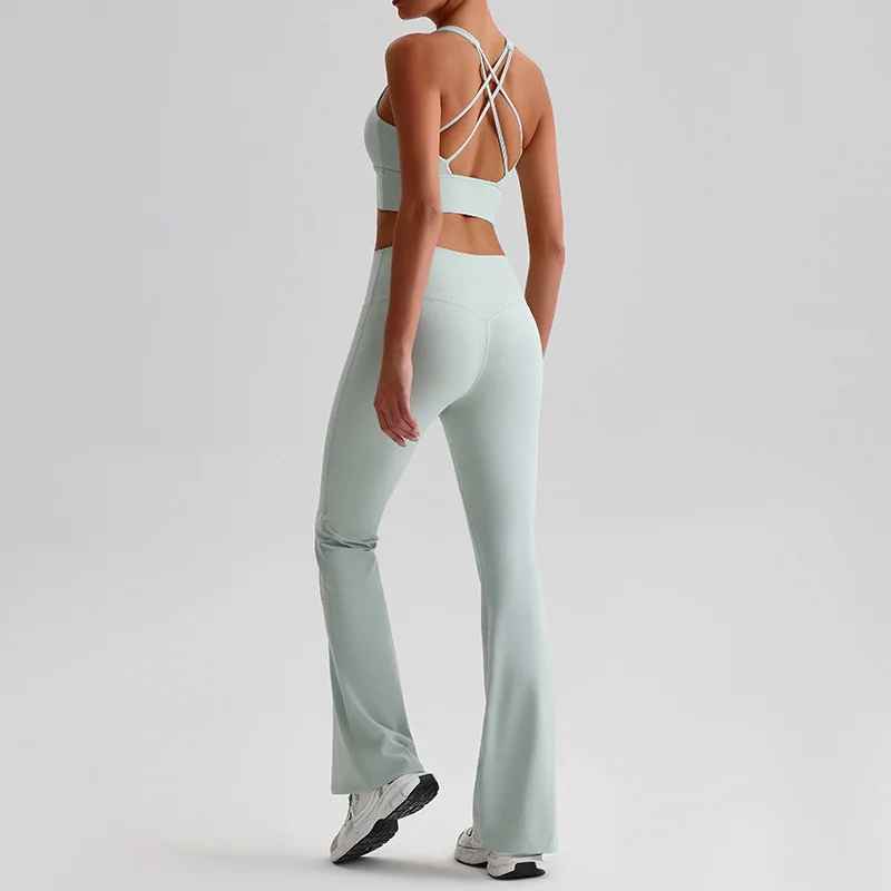 Solid Color gym Yoga Set flares Legging Sport Fitness Cross Gym Bra Top 2pc Soft Sport Suit Workout Training For Women Sportwear
Solid Color gym Yoga Set flares Legging Sport Fitness Cross Gym Bra Top 2pc Soft Sport Suit Workout Training For Women Sportwear