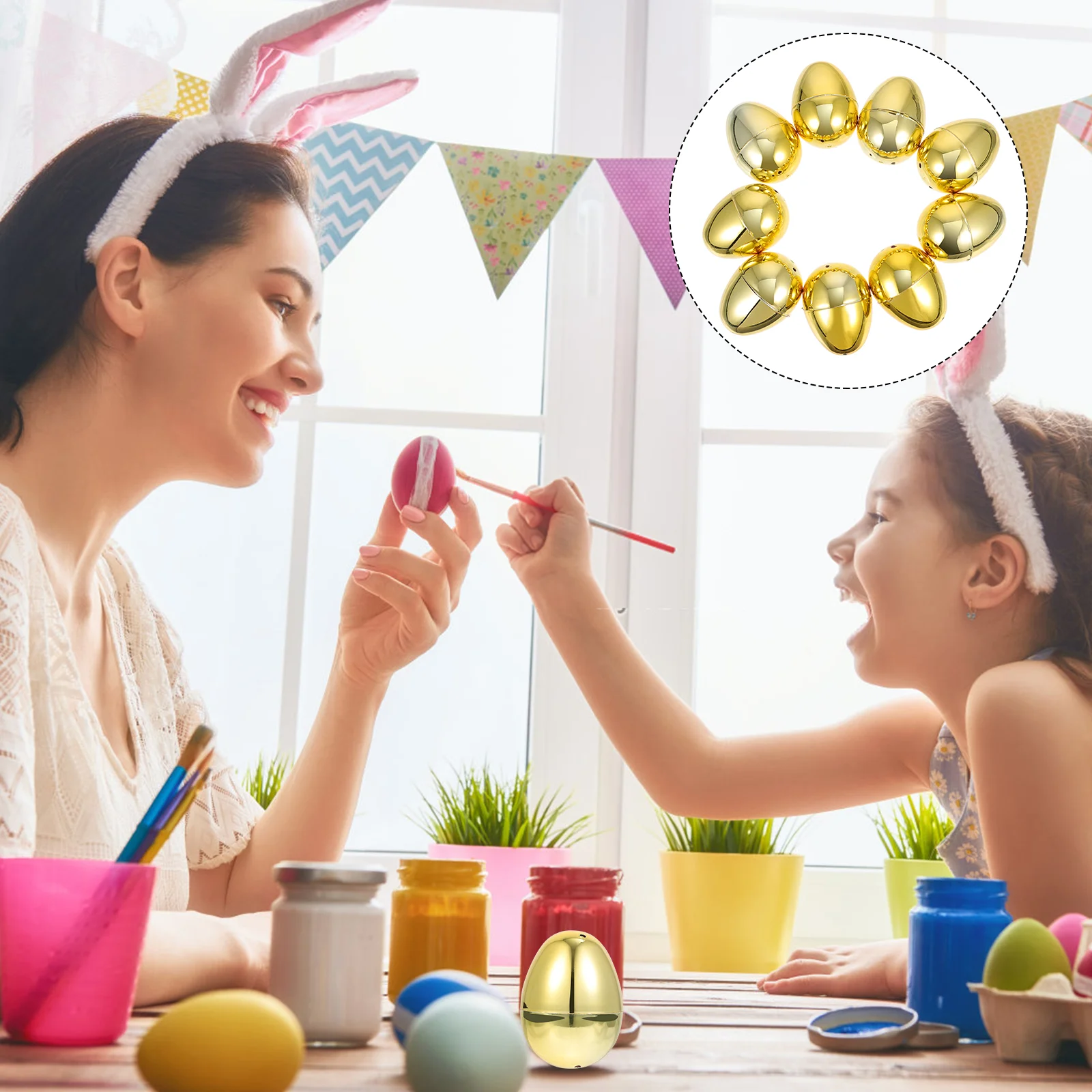 Easter Egg Opening Toy Eggs Home Scene Adorns Container Decors Child Craft Basket
Easter Egg Opening Toy Eggs Home Scene Adorns Container Decors Child Craft Basket