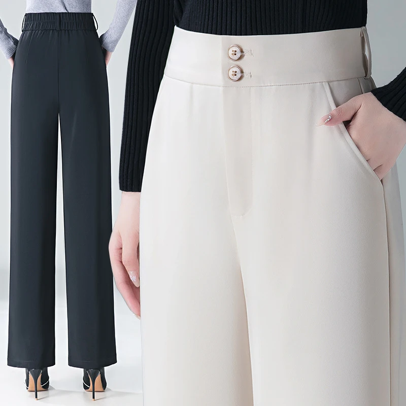 Slim-fit wide-leg suit pants for women, spring and autumn2025New high-waisted loose-fitting straight-leg pants for middle-aged a
Slim-fit wide-leg suit pants for women, spring and autumn2025New high-waisted loose-fitting straight-leg pants for middle-aged a