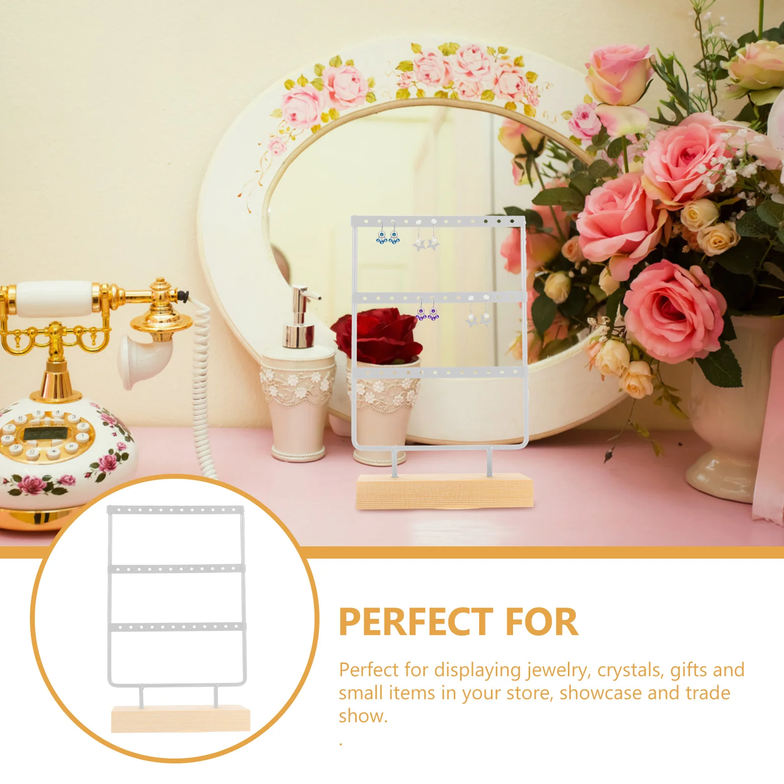 Earrings Display Rack Jewelry Organizer Exquisite Craftsmanship Innovative Design Perfect for Showcase Trade Show
Earrings Display Rack Jewelry Organizer Exquisite Craftsmanship Innovative Design Perfect for Showcase Trade Show