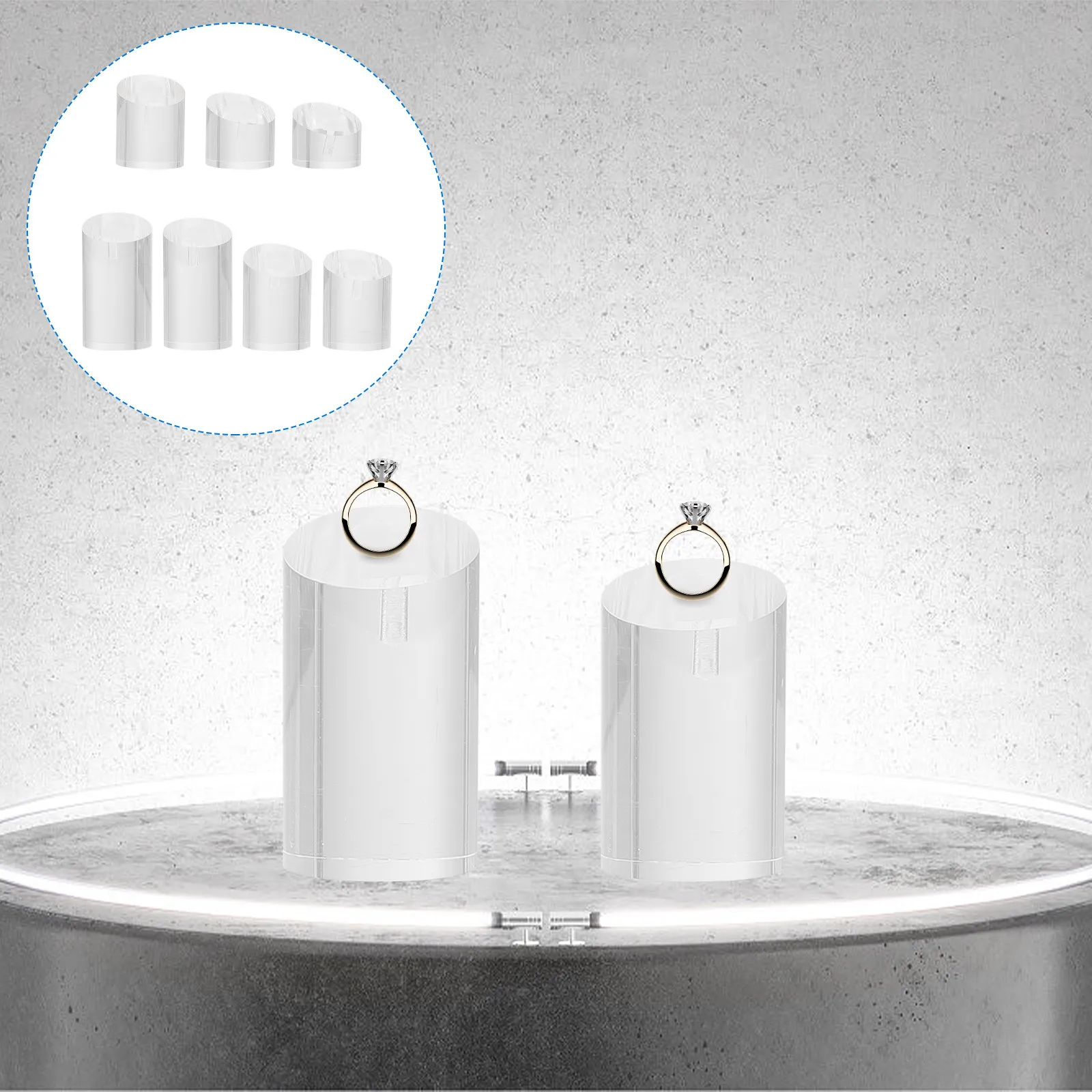 7Pcs Acrylic Ring Storage Stands High Transparent Buckle Design Clipping Display Holders Fashionable Ring Display Racks Jewelry
7Pcs Acrylic Ring Storage Stands High Transparent Buckle Design Clipping Display Holders Fashionable Ring Display Racks Jewelry