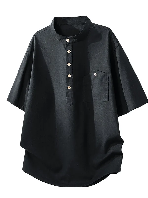 Korean Style Short Sleeve T-Shirt Men Summer Thin Half Sleeve Henry Collar Street Fashion Casual Breathable Comfortable Male ...
Korean Style Short Sleeve T-Shirt Men Summer Thin Half Sleeve Henry Collar Street Fashion Casual Breathable Comfortable Male ...