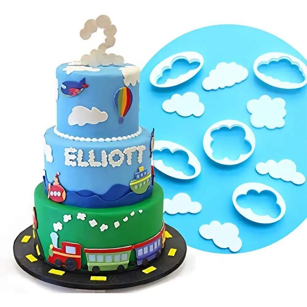 Cloud Fondant Cutter Fluffy Cloud Plastic Cookie Cutter Cake Mold Sugar Craft Mold Cake Decorating Tools(5PCS)
Cloud Fondant Cutter Fluffy Cloud Plastic Cookie Cutter Cake Mold Sugar Craft Mold Cake Decorating Tools(5PCS)