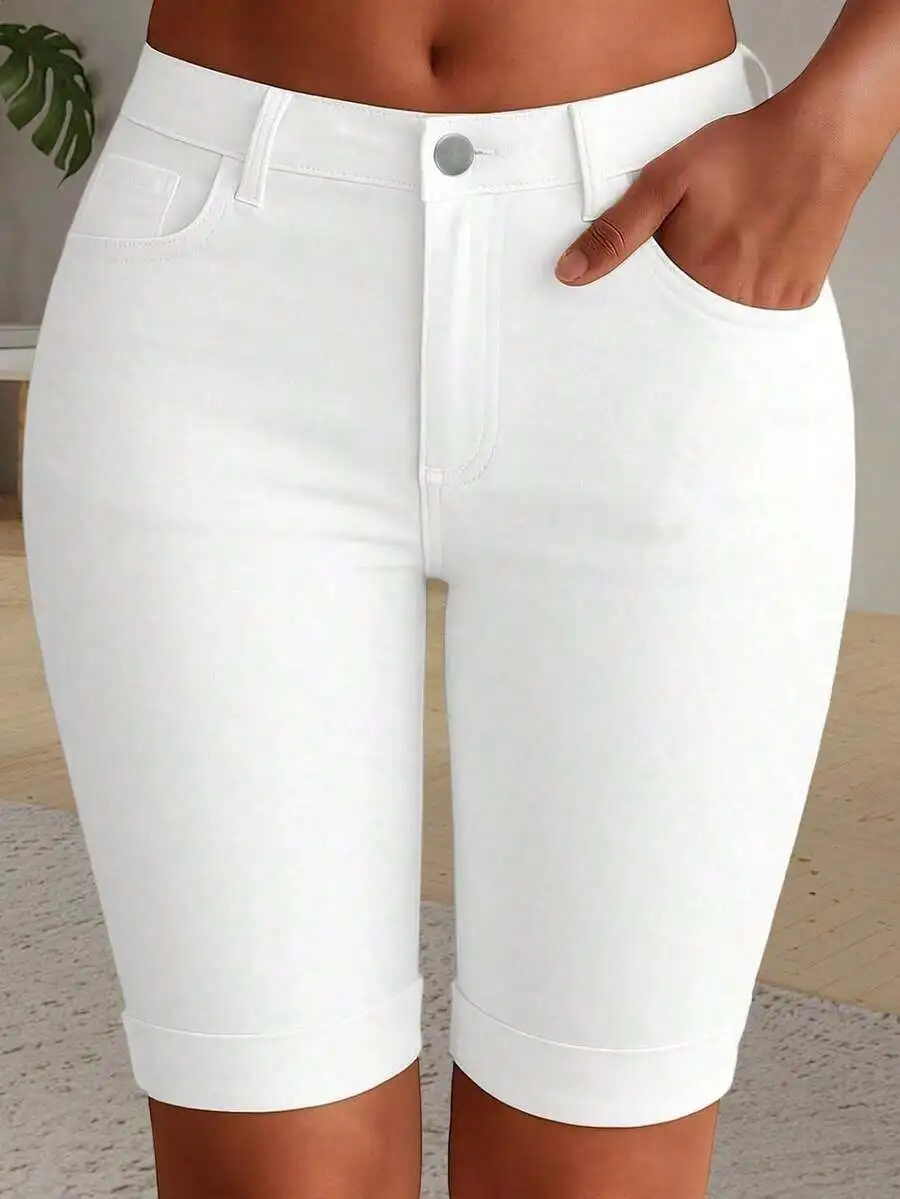 Casual Stretch Denim Bermuda Shorts For Women High Waist Skin Tight
Casual Stretch Denim Bermuda Shorts For Women High Waist Skin Tight
