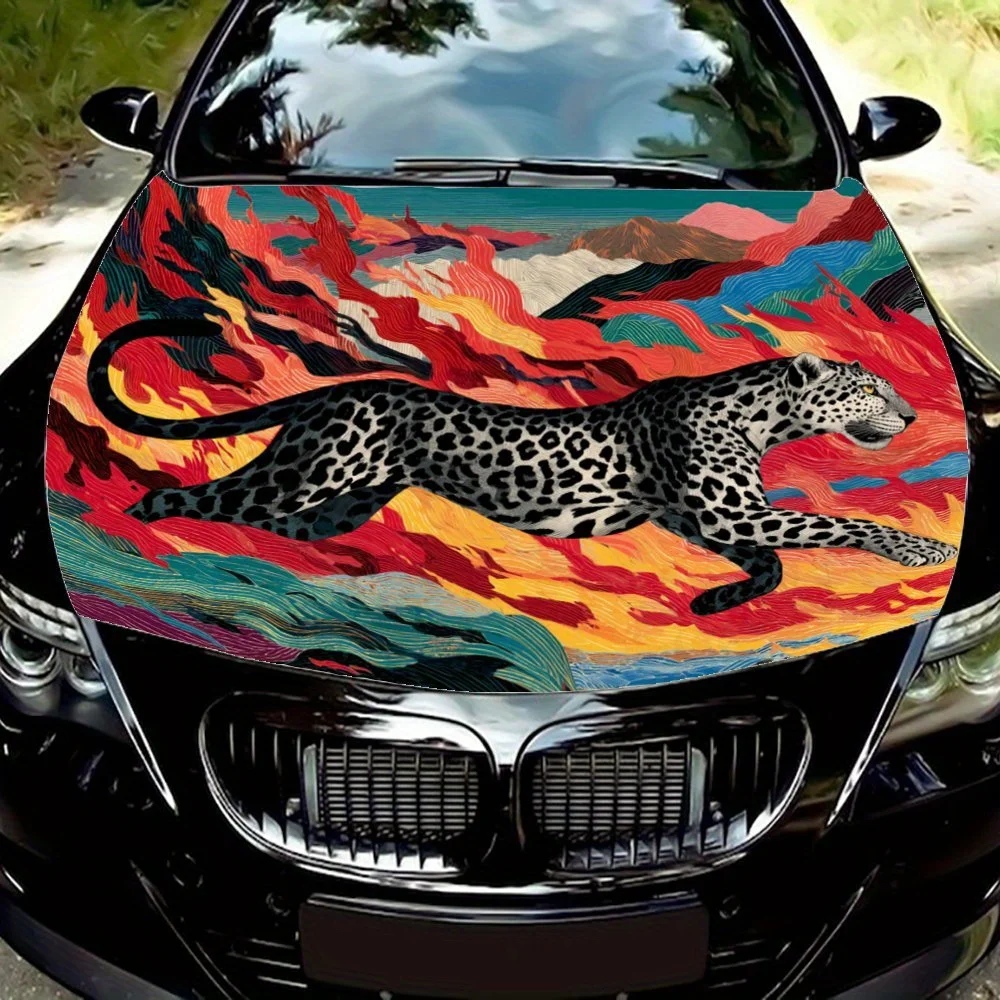 Leopard and Flames Car Hood Decal Sticker - Durable Vinyl Wrap, Splash-Resistant & Easy Removal, Fit For All Cars - Automotive A
Leopard and Flames Car Hood Decal Sticker - Durable Vinyl Wrap, Splash-Resistant & Easy Removal, Fit For All Cars - Automotive A