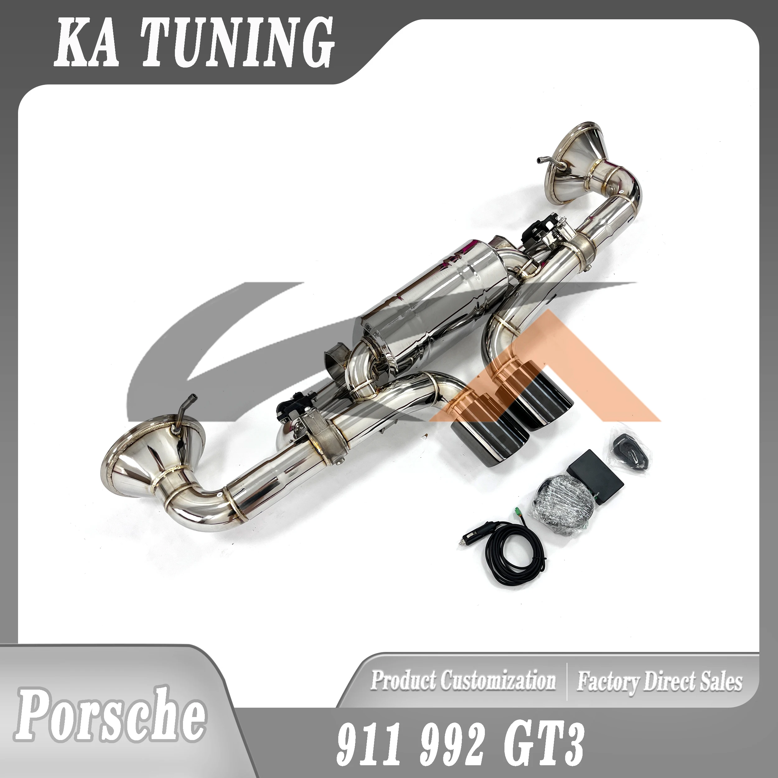 KA Tuning Stainless Steel Catback Exhaust System for Porsche 911 992 GT3 4.0 Rear Section Performance Muffler with Valve
KA Tuning Stainless Steel Catback Exhaust System for Porsche 911 992 GT3 4.0 Rear Section Performance Muffler with Valve