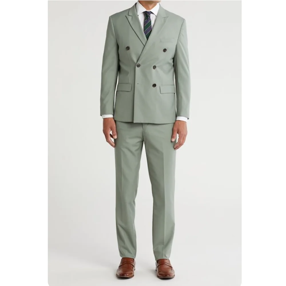 Men Formal Business Suits 2 Piecs Jacket Pants Double Breasted Daily Commute Social High Quality Male Suits
Men Formal Business Suits 2 Piecs Jacket Pants Double Breasted Daily Commute Social High Quality Male Suits
