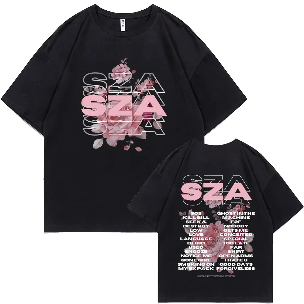 Rapper SZA SOS Stadium Tour 2024 Double Sided Graphic Tshirt Men Women Hip Hop Fashion T-shirt Male Loose Oversized T Shirts
Rapper SZA SOS Stadium Tour 2024 Double Sided Graphic Tshirt Men Women Hip Hop Fashion T-shirt Male Loose Oversized T Shirts