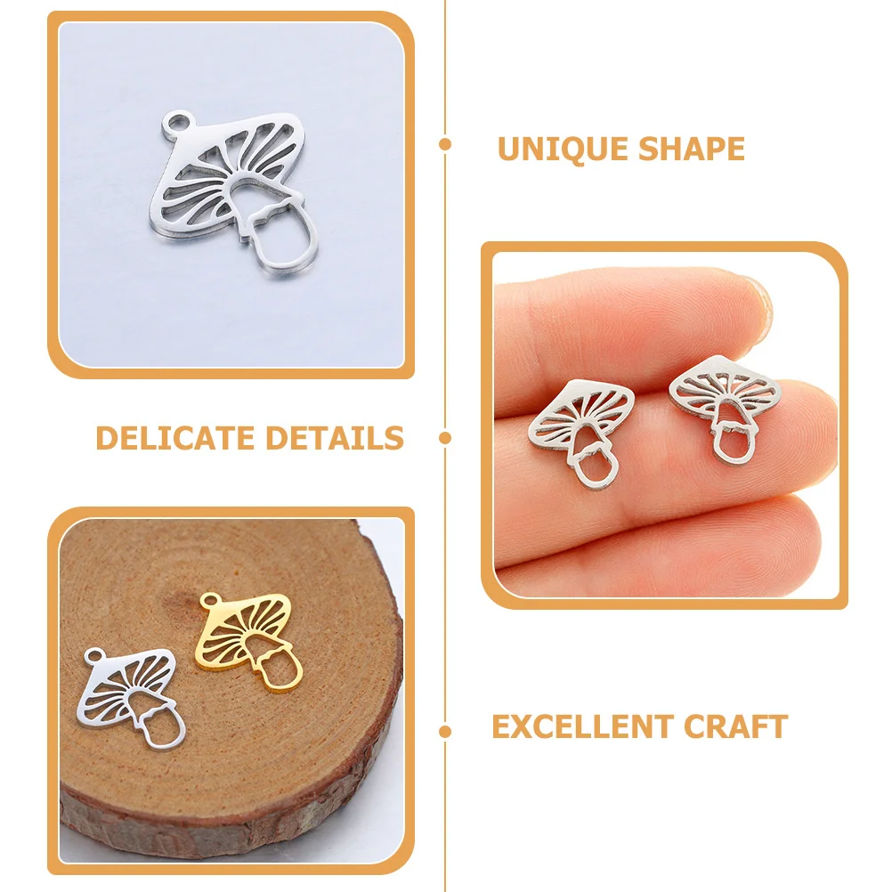 5pcs Mushroom Pendant Stainless Steel Diy Jewelry Making Charm Lightweight Craft Supply Necklace Accessory Decorative Ornament
5pcs Mushroom Pendant Stainless Steel Diy Jewelry Making Charm Lightweight Craft Supply Necklace Accessory Decorative Ornament