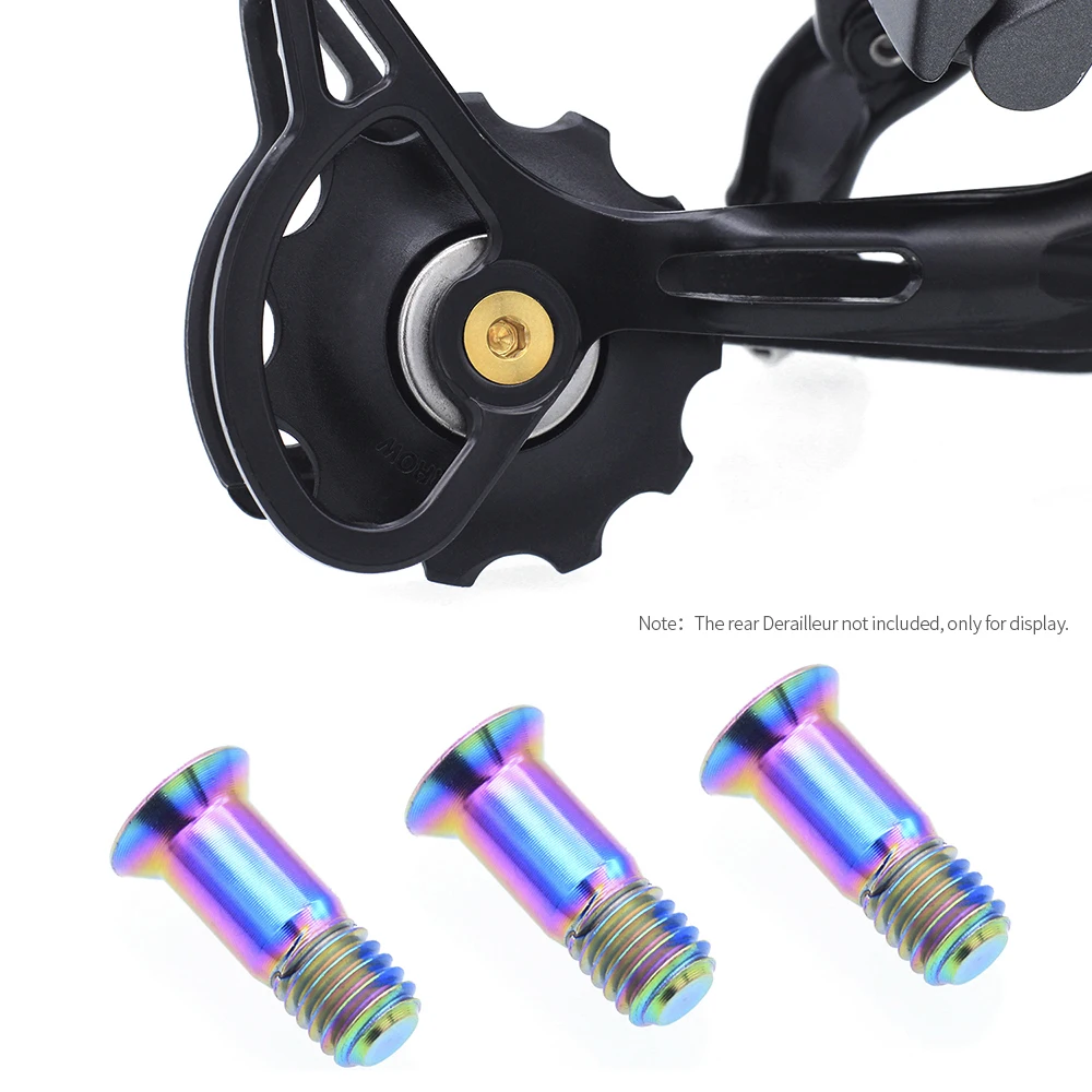 2pcs M5x14.2mm Bicycle Rear Derailleur Jockey Wheel Screws Titanium Alloy Flat Head Jockey Wheel Bolts For MTB/Road Bike
2pcs M5x14.2mm Bicycle Rear Derailleur Jockey Wheel Screws Titanium Alloy Flat Head Jockey Wheel Bolts For MTB/Road Bike