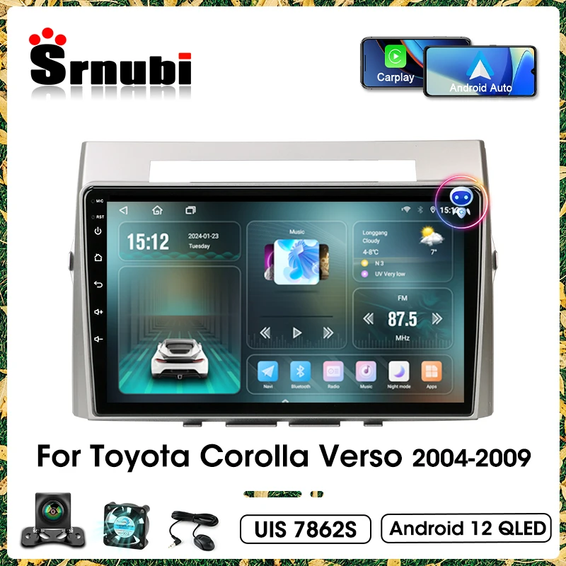 Srnubi Android 12 Car Radio for Toyota Corolla Verso AR10 2004-2009 Multimedia Player 2Din Carplay Stereo Headunit Audio Wifi 4G 
Srnubi Android 12 Car Radio for Toyota Corolla Verso AR10 2004-2009 Multimedia Player 2Din Carplay Stereo Headunit Audio Wifi 4G