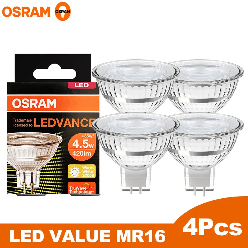 OSRAM 4 шт. светодиодные лампы номиналом MA16 4,5 Вт 5,5 Вт 12 В отражающие лампы GU5.3 2700 К теплый белый свет низковольтные светодиодные лампы для дома и комнаты
OSRAM 4 шт. светодиодные лампы номиналом MA16 4,5 Вт 5,5 Вт 12 В отражающие лампы GU5.3 2700 К теплый белый свет низковольтные светодиодные лампы для дома и комнаты