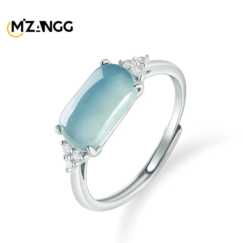 Natural Jadeite Blue Water Saddle Ring, Ice Type S925 Silver Inlaid Jade, Fashionable and Adjustable Women's Ring Gift
Natural Jadeite Blue Water Saddle Ring, Ice Type S925 Silver Inlaid Jade, Fashionable and Adjustable Women's Ring Gift