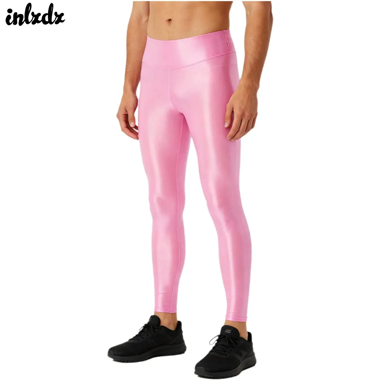 Mens Oil Glossy Stretchy Athletic Pants Wide Elastic Waistband Leggings Solid Color Workout Body-Building Exercises Yoga Fitness
Mens Oil Glossy Stretchy Athletic Pants Wide Elastic Waistband Leggings Solid Color Workout Body-Building Exercises Yoga Fitness
