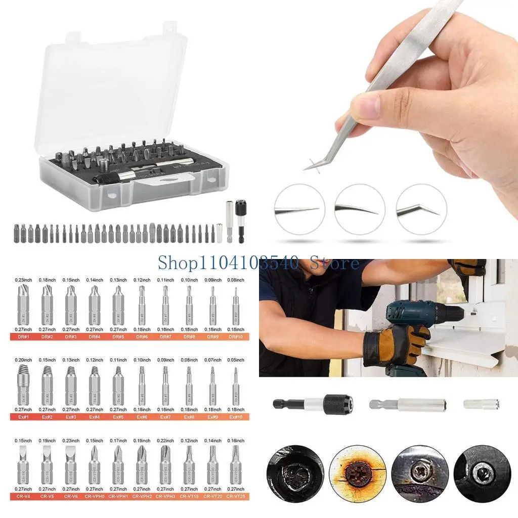 02DC Screw Extractor Screw Removal Screwdriver Extension Quick Release Tool Bit Set
02DC Screw Extractor Screw Removal Screwdriver Extension Quick Release Tool Bit Set