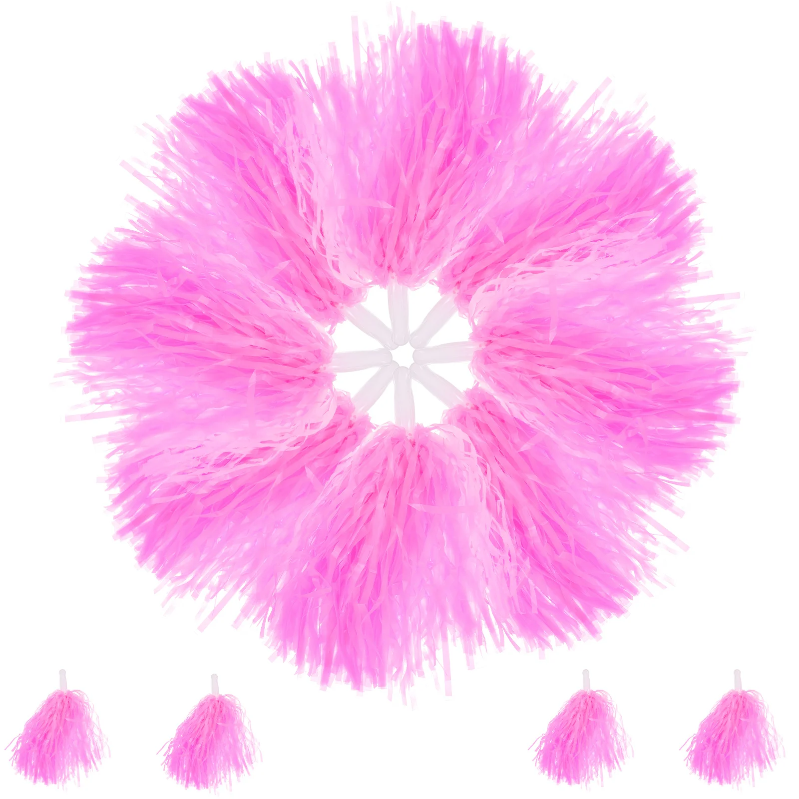 12pcs Pink Plastic Pom Poms 30g Small Handle Durable Cheerleading Props for Matches Gymnastics Events Parties Dance Team
12pcs Pink Plastic Pom Poms 30g Small Handle Durable Cheerleading Props for Matches Gymnastics Events Parties Dance Team