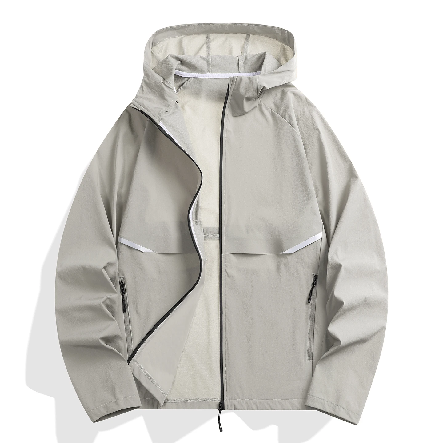 Men's Hooded Jacket Breathable Outdoor Sports Coat with Pockets Lightweight Windproof Water-resistant Casual Outerwear
Men's Hooded Jacket Breathable Outdoor Sports Coat with Pockets Lightweight Windproof Water-resistant Casual Outerwear