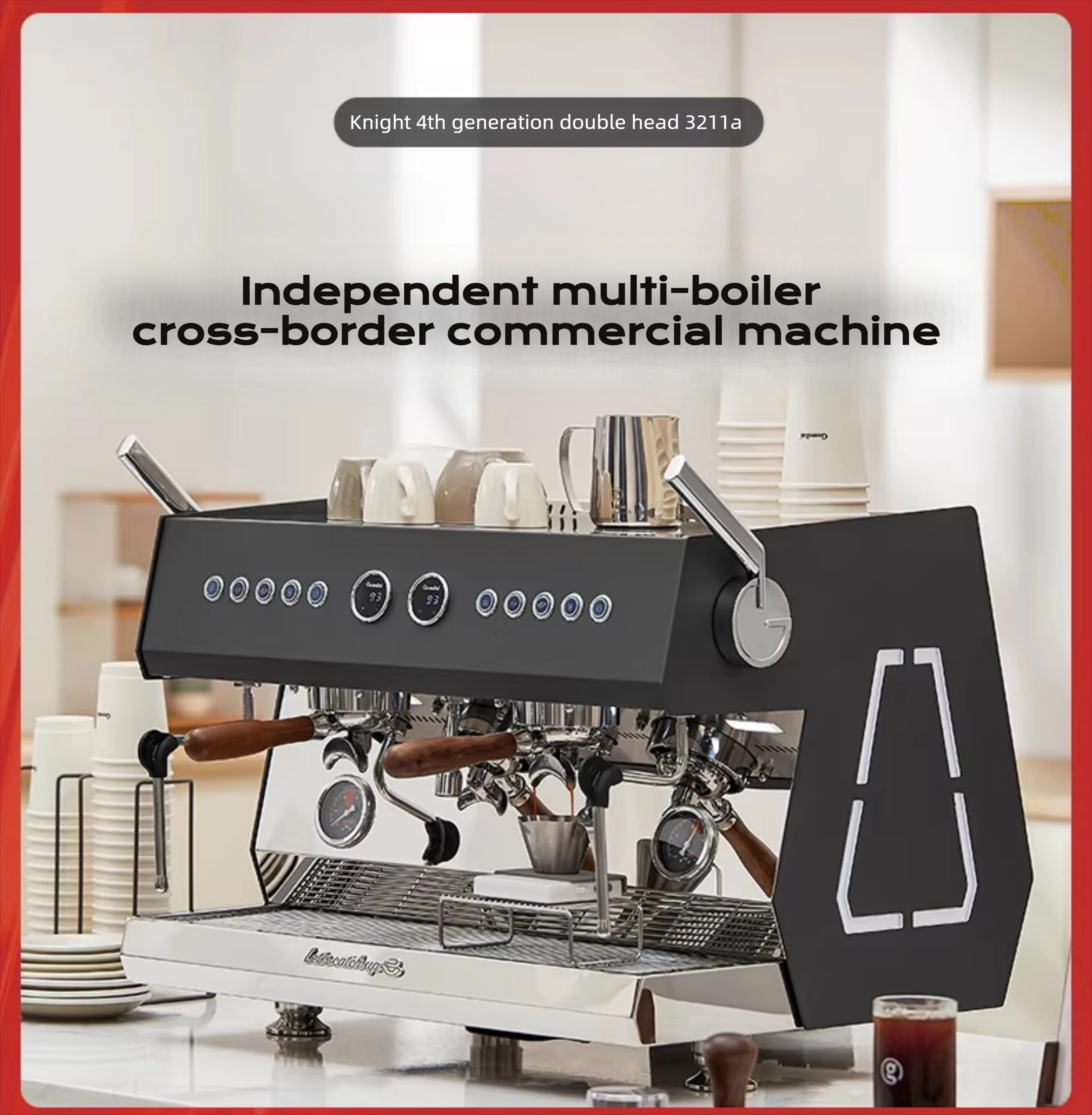 Double Head Coffee Machine, CRM3211A,Commercial Coffee Maker, Semi-Automatic Italian Style, Independent Multi Boiler,Make Coffee
Double Head Coffee Machine, CRM3211A,Commercial Coffee Maker, Semi-Automatic Italian Style, Independent Multi Boiler,Make Coffee
