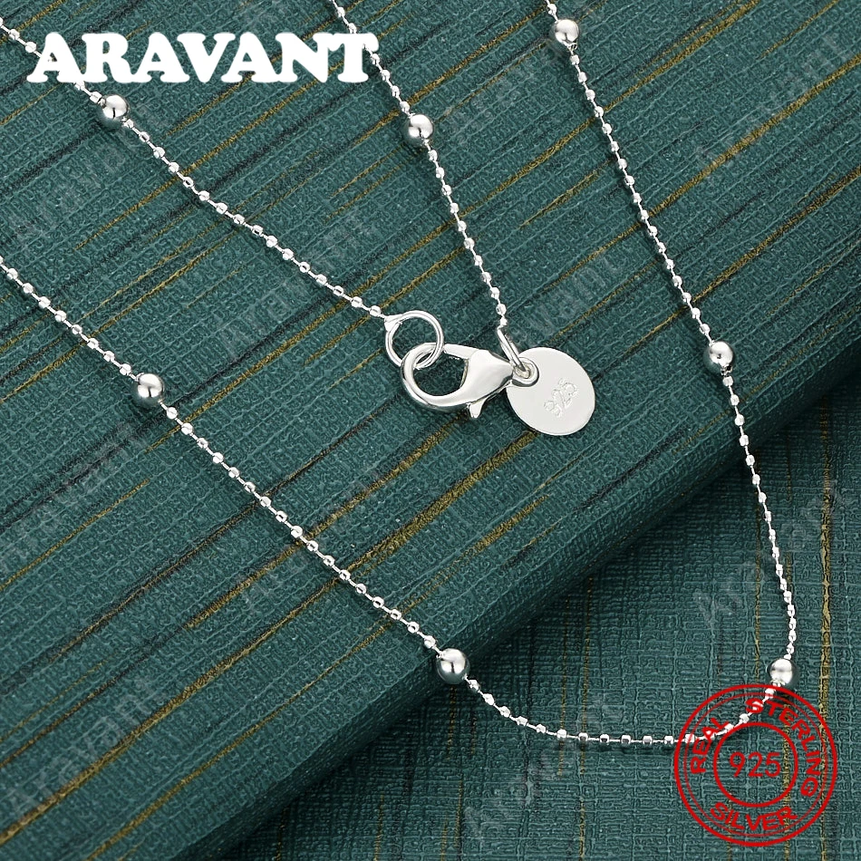 925 Sterling Silver Smooth Beaded Chain Necklace - Vintage Elegant And Noble Party Jewelry For Women
925 Sterling Silver Smooth Beaded Chain Necklace - Vintage Elegant And Noble Party Jewelry For Women