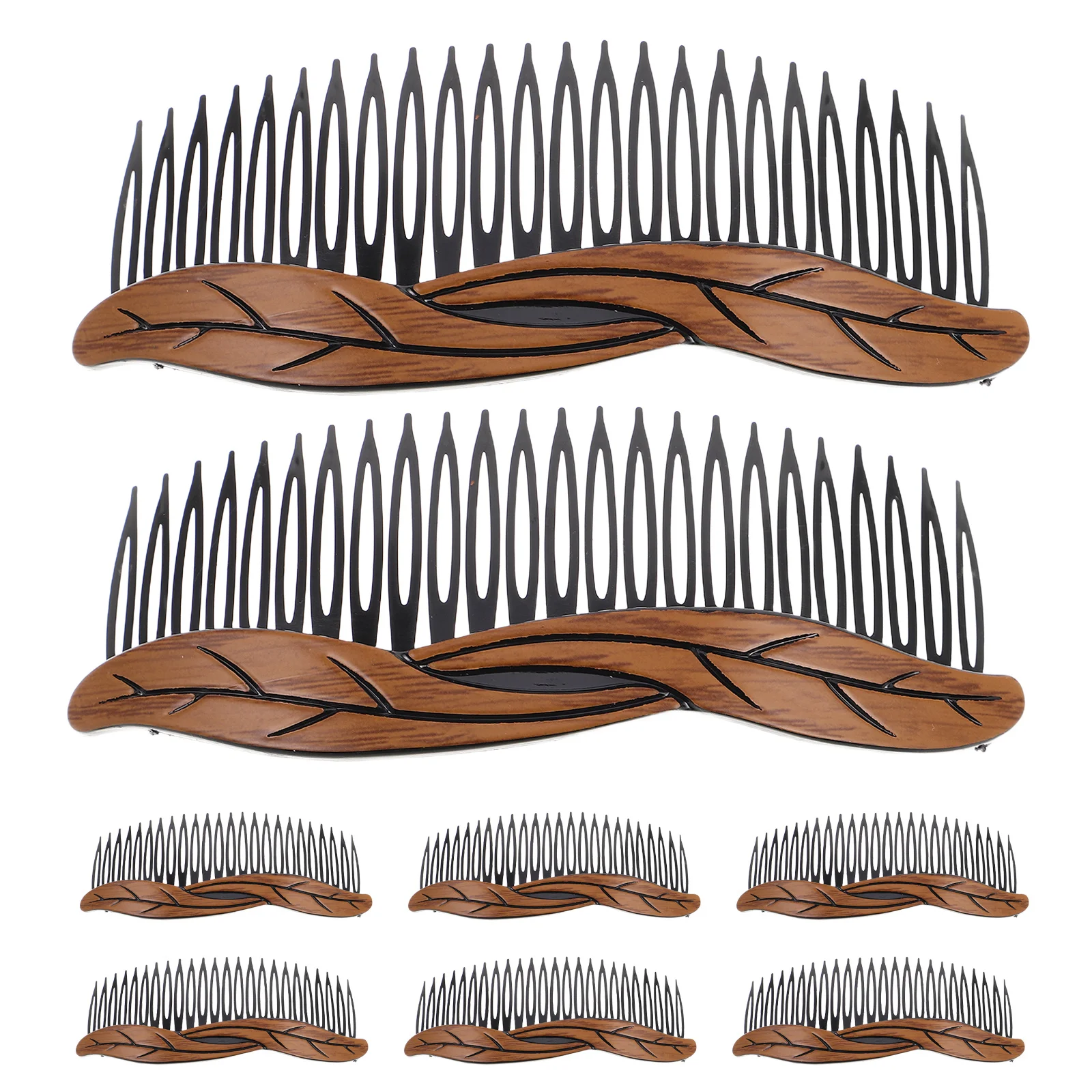 8Pcs Classic Vintage Hair Side Combs Wood Grain Look Fine Teeth Detangler for Women Bun Chignon Twist Comb
8Pcs Classic Vintage Hair Side Combs Wood Grain Look Fine Teeth Detangler for Women Bun Chignon Twist Comb