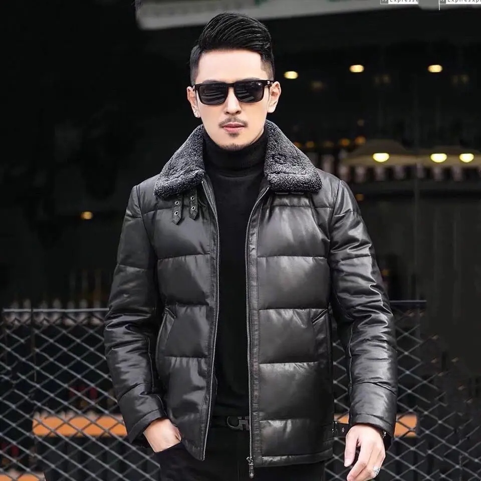Кожаный пуховик мужской Slim Fit осень-зима толстая короткая куртка из натуральной кожи мужская овчина повседневная теплая куртка-пуховик мужская
Кожаный пуховик мужской Slim Fit осень-зима толстая короткая куртка из натуральной кожи мужская овчина повседневная теплая куртка-пуховик мужская
