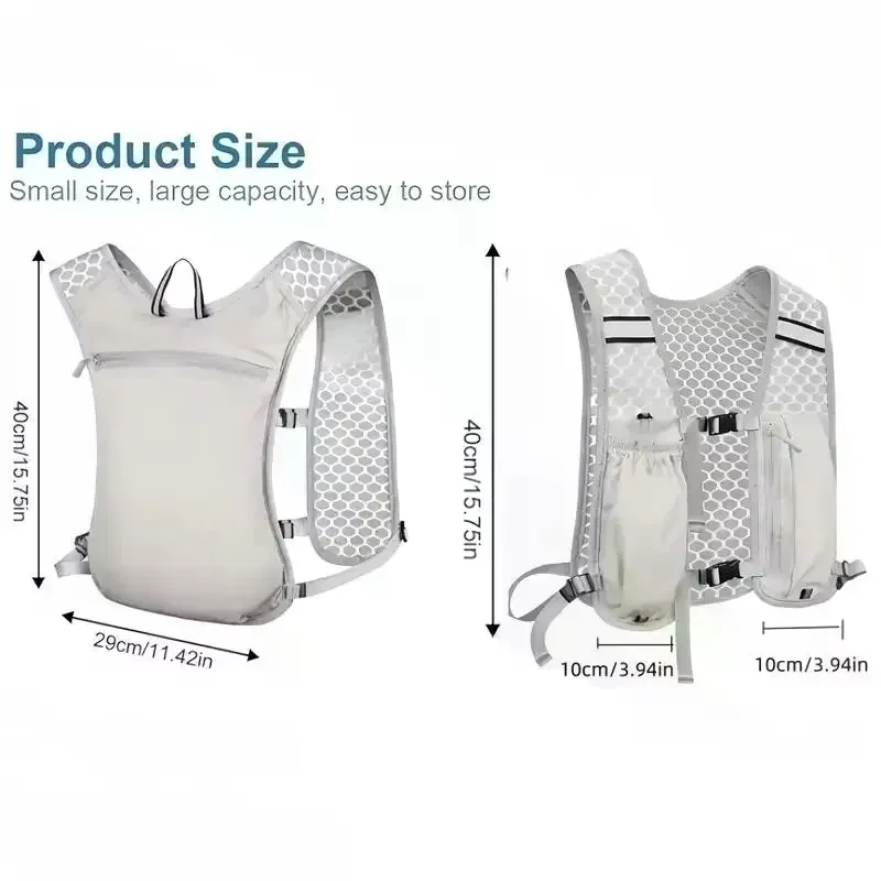 New Running Water Bottle Storage Vest Lightweight Running Vest Reflective Hydration Water Chest Pack With Phone Holder
New Running Water Bottle Storage Vest Lightweight Running Vest Reflective Hydration Water Chest Pack With Phone Holder
