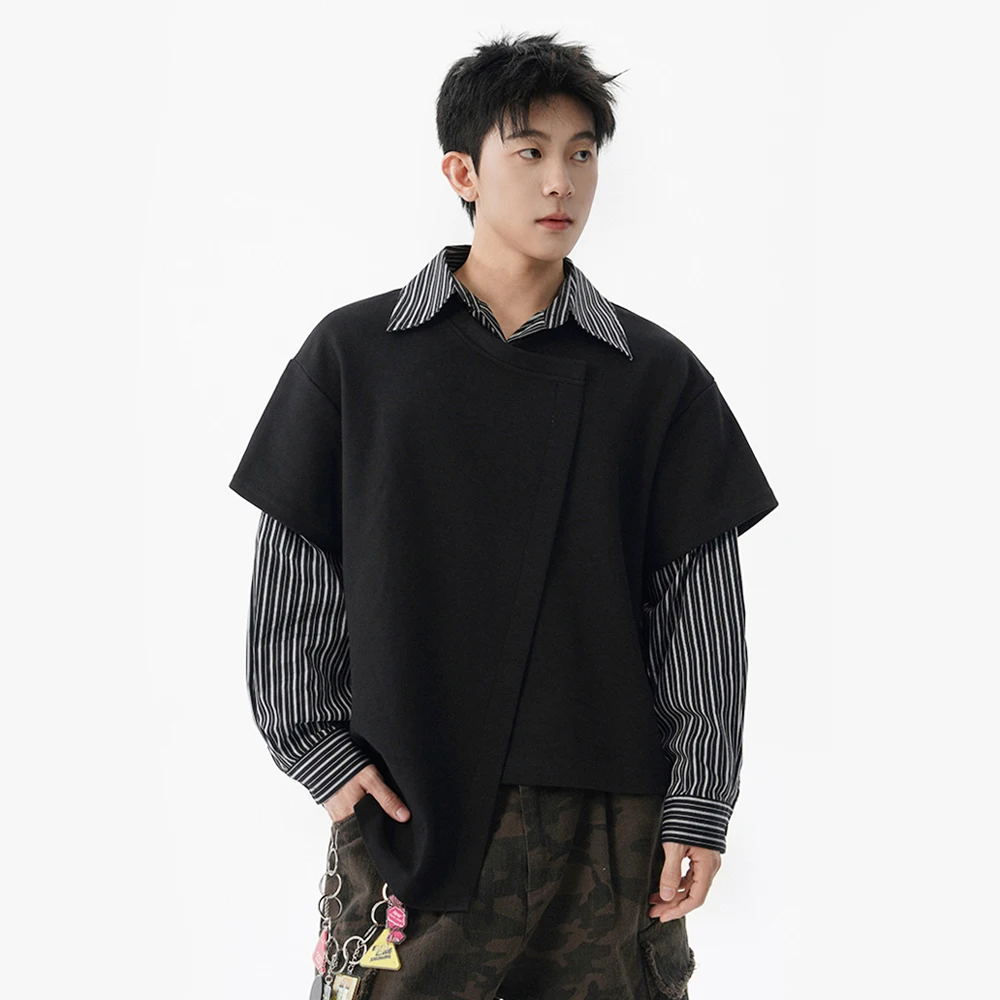 Men Splice Stripe Shirt Long Sleeve Collar Streetwear Fashion Casual Loose Sweatshirts Spring Autumn Hoodie Tops Tees Shirts
Men Splice Stripe Shirt Long Sleeve Collar Streetwear Fashion Casual Loose Sweatshirts Spring Autumn Hoodie Tops Tees Shirts