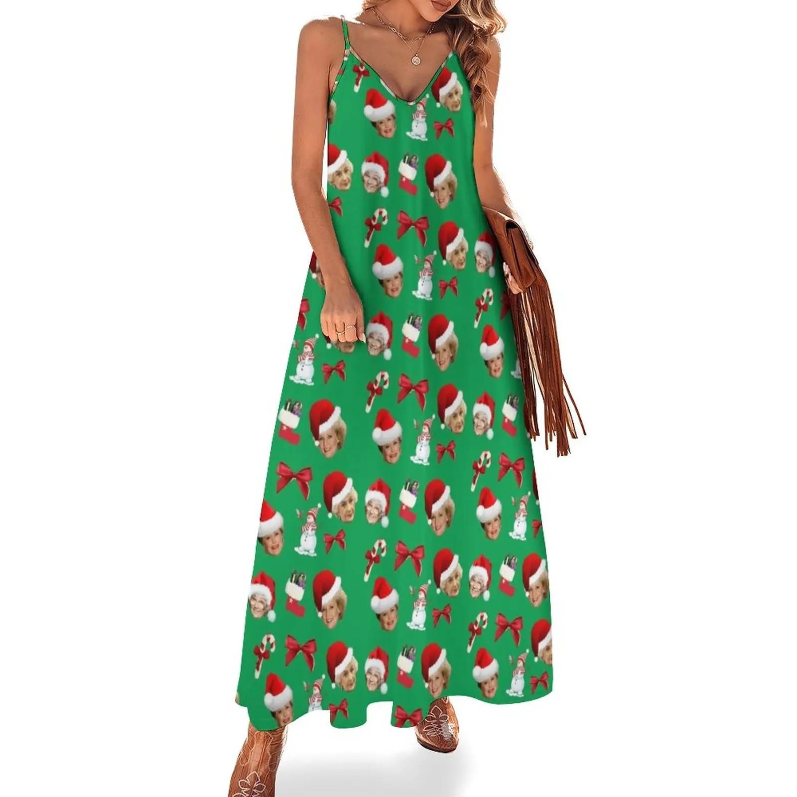 Golden girls- christmas pattern Sleeveless Dress prom dress long sleeve dresses elegant guest wedding dress Women's dress
Golden girls- christmas pattern Sleeveless Dress prom dress long sleeve dresses elegant guest wedding dress Women's dress