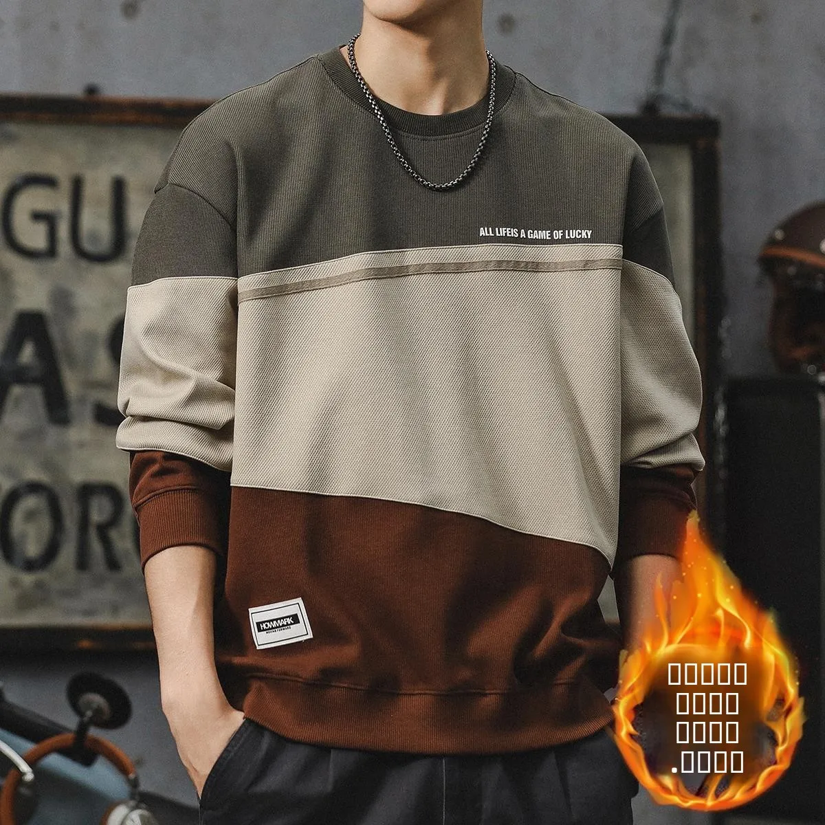 American Sle Fce Lined Long Sve Hoodie Men's Loose Fit round Ne Pullover Sweatirt Outerwear for Autumn Winter
American Sle Fce Lined Long Sve Hoodie Men's Loose Fit round Ne Pullover Sweatirt Outerwear for Autumn Winter