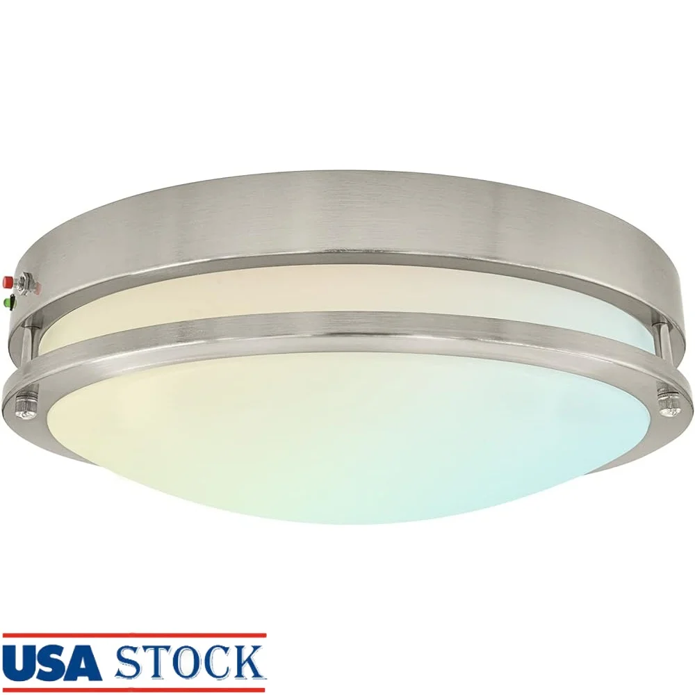 14 Inch Emergency Ceiling Light Battery Backup 18W 5 Color Options 2700K to 5000K Dimmable 1440 Lumens Flush Mount
14 Inch Emergency Ceiling Light Battery Backup 18W 5 Color Options 2700K to 5000K Dimmable 1440 Lumens Flush Mount