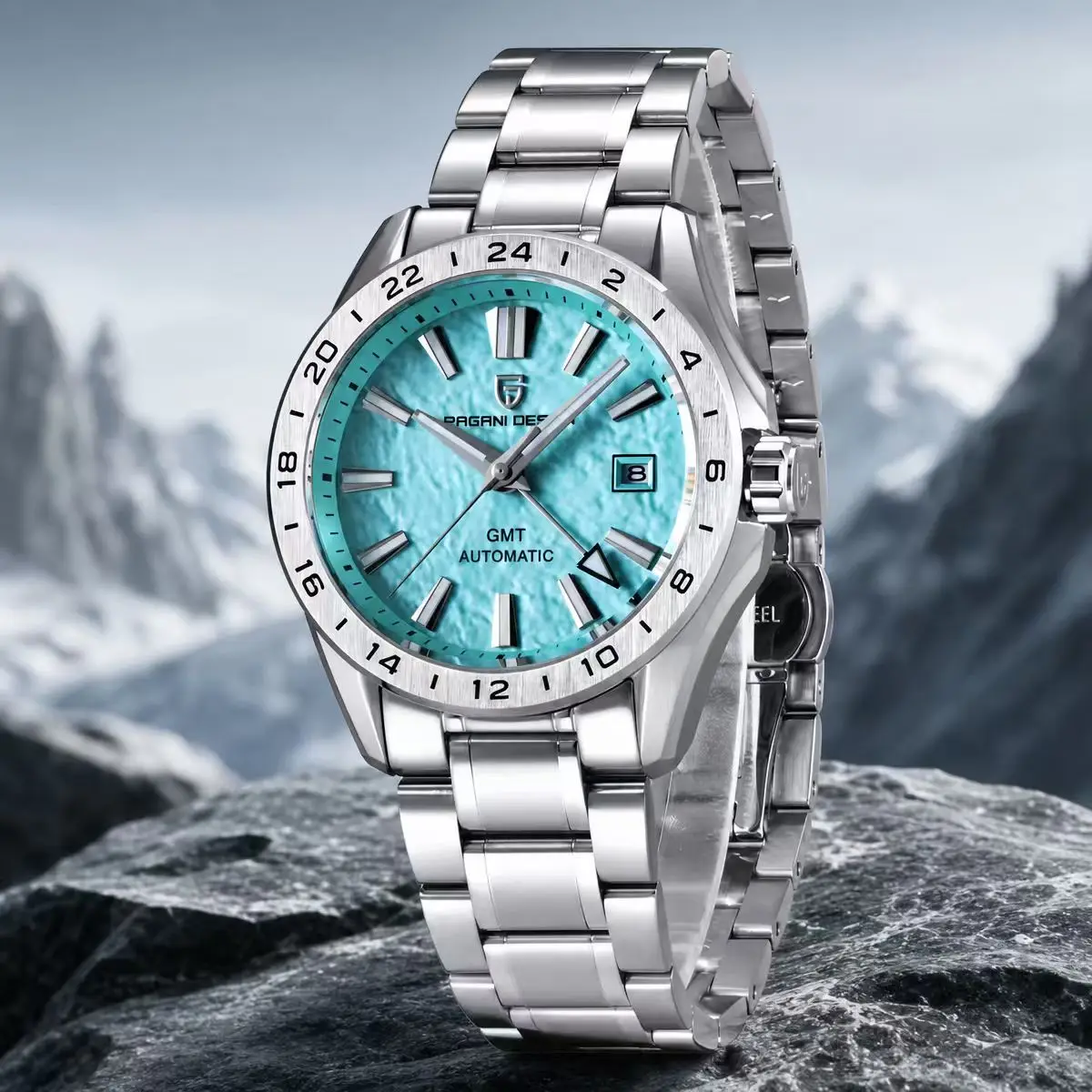 Pagani Design Men's Luxury GMT Automatic Watch Stainless Steel Case Sapphire Glass 100m Waterproof Mechanical Business Watch
Pagani Design Men's Luxury GMT Automatic Watch Stainless Steel Case Sapphire Glass 100m Waterproof Mechanical Business Watch