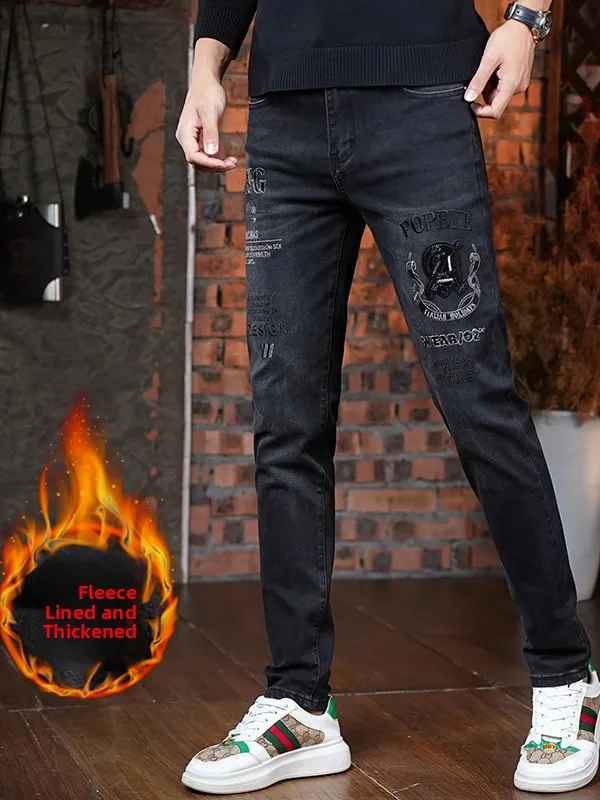 Ele Embroidered Slim Fit Bla Jeans for Men Stretchy Comfortable Cotton Denim Youthful Trendy Casual Wear Resistant
Ele Embroidered Slim Fit Bla Jeans for Men Stretchy Comfortable Cotton Denim Youthful Trendy Casual Wear Resistant