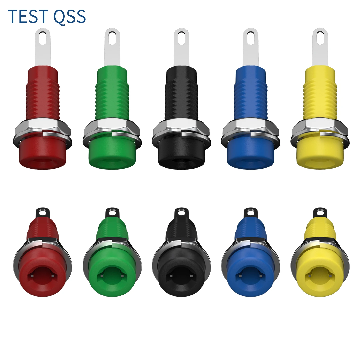 QSS 10pcs 2mm Banana Socket with Spring Tabs Banana Plug Jack Panel Socket Electrical Connector Terminal DIY Parts
QSS 10pcs 2mm Banana Socket with Spring Tabs Banana Plug Jack Panel Socket Electrical Connector Terminal DIY Parts