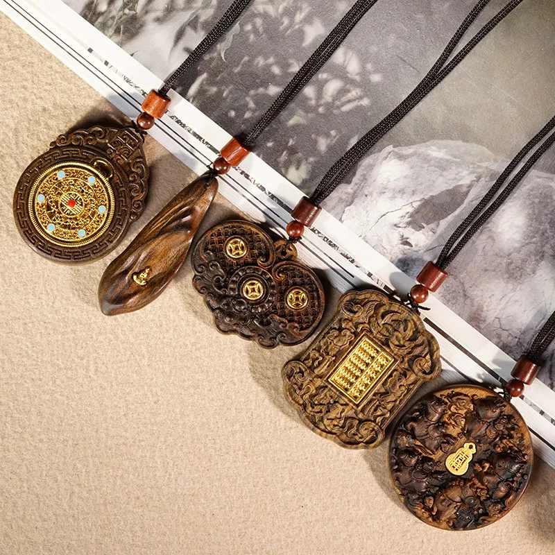 Elegant Chinese Style Agarwood Carved Pendant Braided Rope Necklace Accessory Neck Hanging Chain Collection Gifts
Elegant Chinese Style Agarwood Carved Pendant Braided Rope Necklace Accessory Neck Hanging Chain Collection Gifts