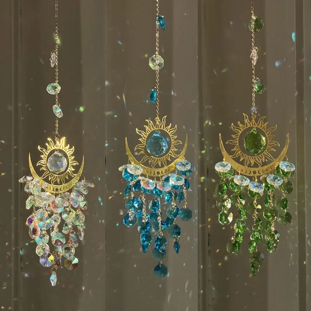 Gold Star Moon Lighting Crystal Wind Chime Wedding Party Decoration Supplies Sun Catcher Hanging Ornament Colorful Crafts Gift
Gold Star Moon Lighting Crystal Wind Chime Wedding Party Decoration Supplies Sun Catcher Hanging Ornament Colorful Crafts Gift