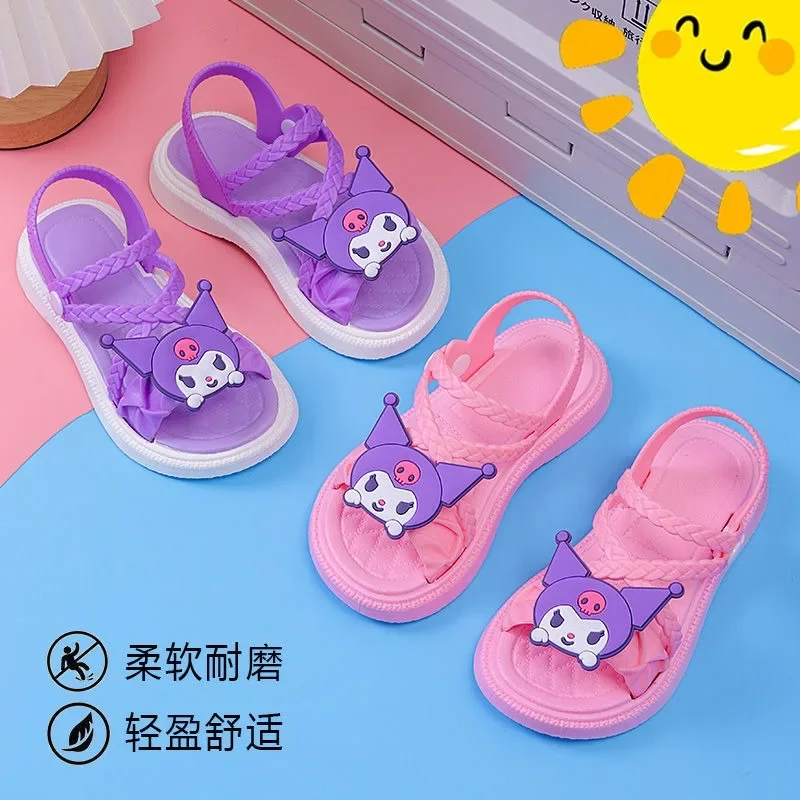 Детские сандалии принцессы Kawaii Sanrio в стиле аниме Kuromi Ins, милые детские пляжные тапочки My Melody, обувь, подарки для детей
Детские сандалии принцессы Kawaii Sanrio в стиле аниме Kuromi Ins, милые детские пляжные тапочки My Melody, обувь, подарки для детей