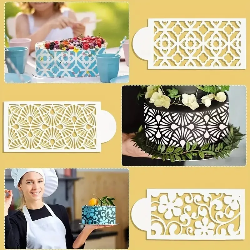 Reusable Cake Stencil Set for Decorating | Various Patterns for Cake, Coffee, and Pastry Designs | Easy To Use Baking Stencils
Reusable Cake Stencil Set for Decorating | Various Patterns for Cake, Coffee, and Pastry Designs | Easy To Use Baking Stencils