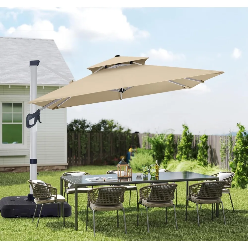 Double Top Cantilever Patio Umbrella 360° Rotation Offset Outdoor Market, Custom
Double Top Cantilever Patio Umbrella 360° Rotation Offset Outdoor Market, Custom