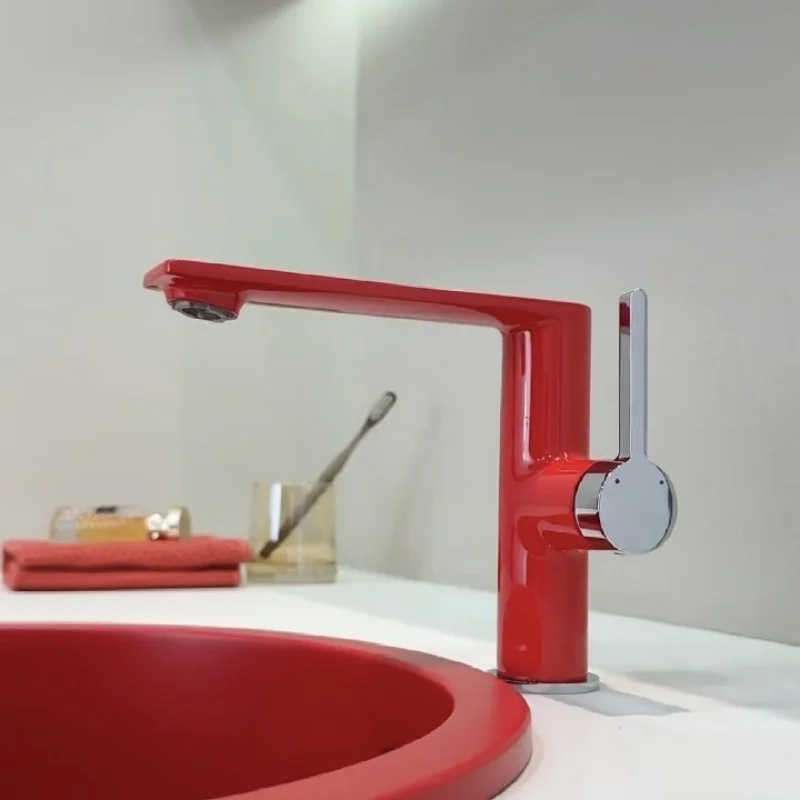 Colorful Basin Faucet Hot Cold Bathroom Sink Mixer Brass White Red Brass Single Lever Lavatory Tap
Colorful Basin Faucet Hot Cold Bathroom Sink Mixer Brass White Red Brass Single Lever Lavatory Tap