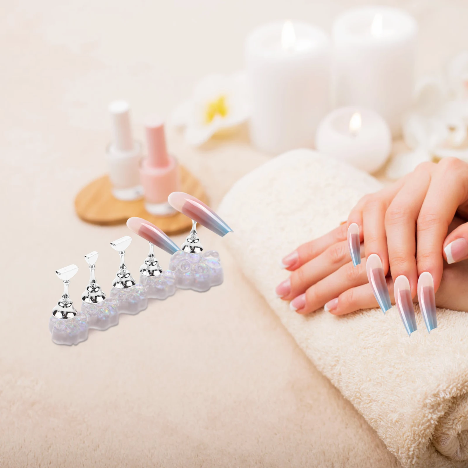 1Set Nail Practice Holder Smooth Surface Nail Display Stand for Press on Nails Manicure Art Supplies Press on Stand for Nails 
1Set Nail Practice Holder Smooth Surface Nail Display Stand for Press on Nails Manicure Art Supplies Press on Stand for Nails