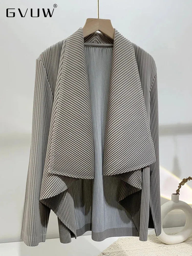 GVUW Pleated Lapel Jackets Women Full Sleeve Open Stitch Outwear New Solid Color 2024 Loose Fashion Female Fashion Tops 17G7703
GVUW Pleated Lapel Jackets Women Full Sleeve Open Stitch Outwear New Solid Color 2024 Loose Fashion Female Fashion Tops 17G7703