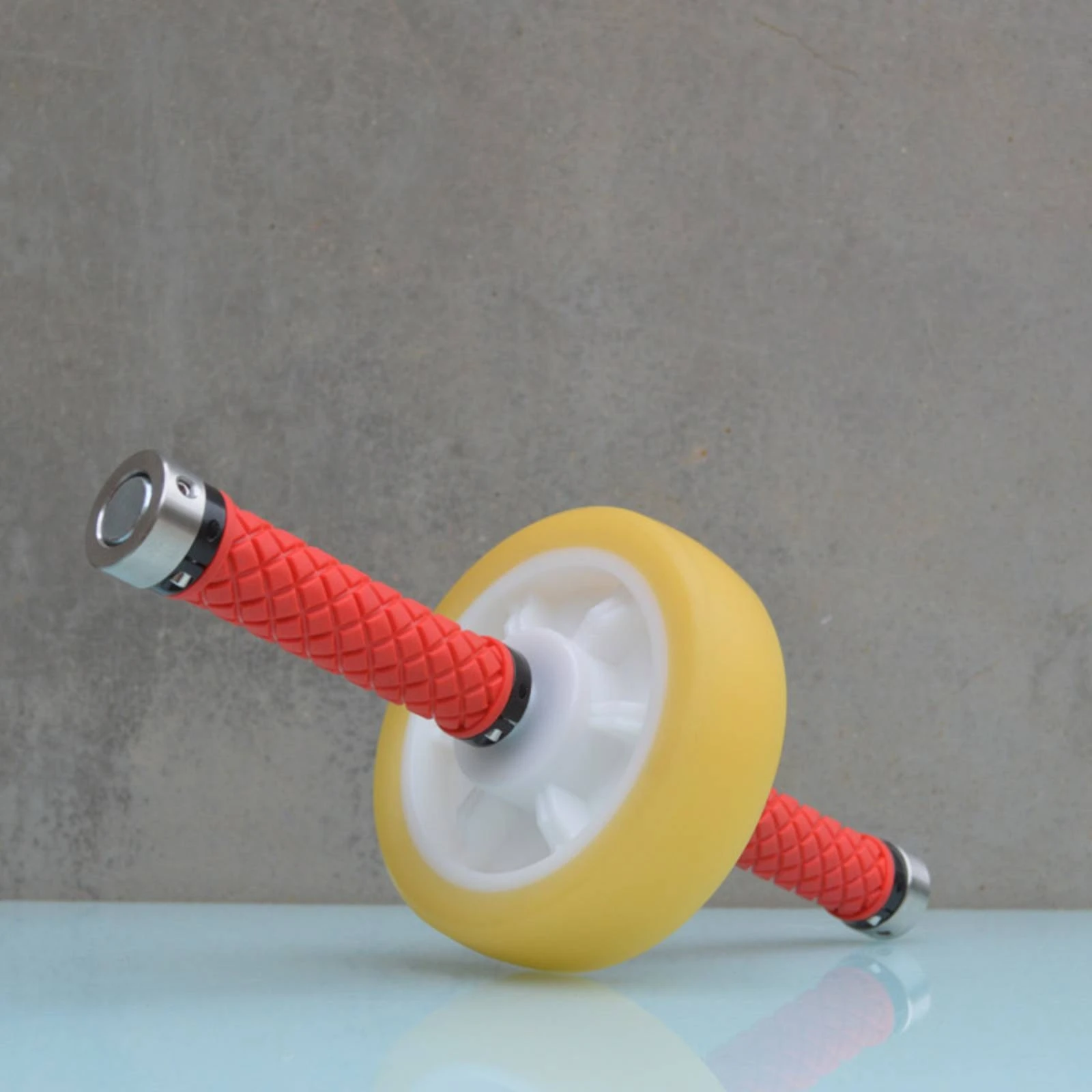 Ab Roller Wheel geometricTextured Grips Ab Exercise Wheel Core-Focused Instructor Metal Handles Fitness Gear Silver End Caps
Ab Roller Wheel geometricTextured Grips Ab Exercise Wheel Core-Focused Instructor Metal Handles Fitness Gear Silver End Caps
