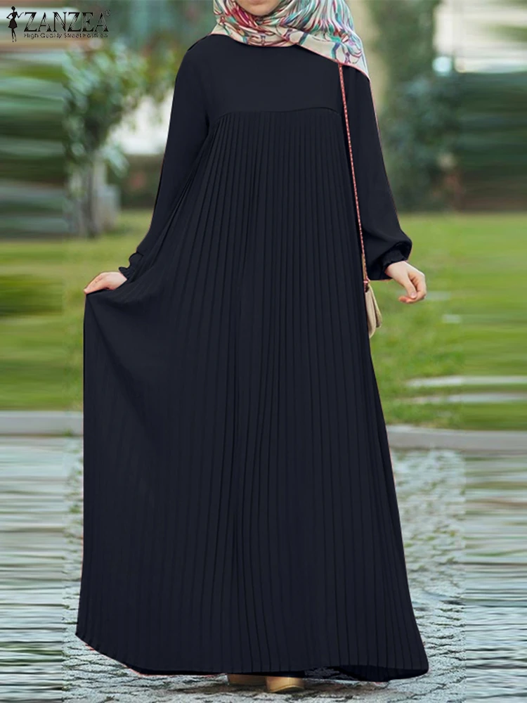 Muslim Turkey Abaya Dress 2025 ZANZEA IsIamic Clothing Casual Kaftan Women Elegant Long Sleeve Maxi Robe Solid Pleated Sundress
Muslim Turkey Abaya Dress 2025 ZANZEA IsIamic Clothing Casual Kaftan Women Elegant Long Sleeve Maxi Robe Solid Pleated Sundress
