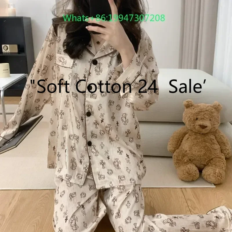 Новая женская одежда для дома Hello Kitty, свободные и удобные брюки из двух частей с длинными рукавами, повседневная пижама с милым рисунком Hello Kitty
Новая женская одежда для дома Hello Kitty, свободные и удобные брюки из двух частей с длинными рукавами, повседневная пижама с милым рисунком Hello Kitty