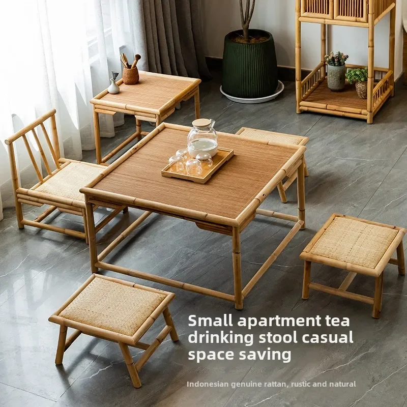 Bamboo Rattan Weaving Low Stool Japanese Style Living Room Square Seat Comfortable Sponge Tearoom Stools Retro Home Furniture
Bamboo Rattan Weaving Low Stool Japanese Style Living Room Square Seat Comfortable Sponge Tearoom Stools Retro Home Furniture