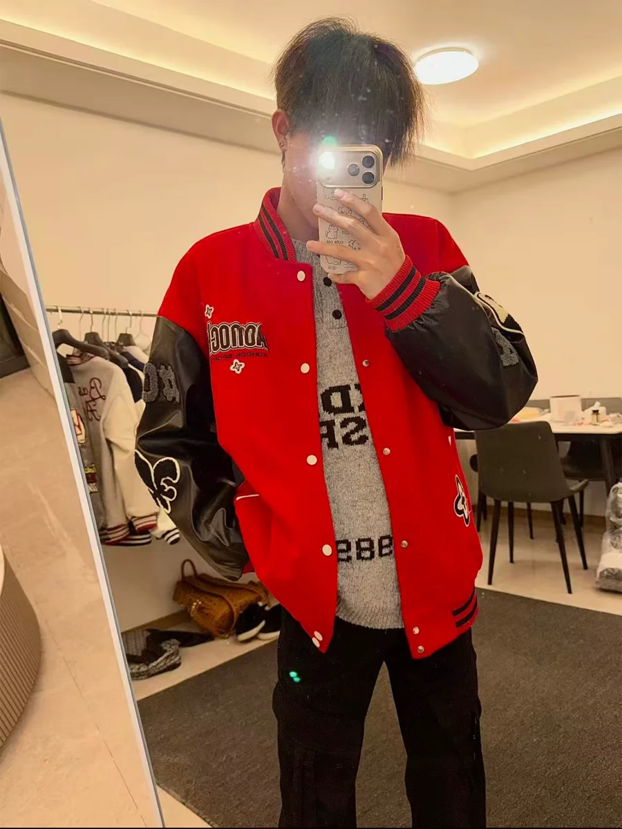 American Sle High Street Cotton Letter Embroidery Baseball Jaet Men's Women's Autumn Winter Versatile Heavy Couple's Oute...
American Sle High Street Cotton Letter Embroidery Baseball Jaet Men's Women's Autumn Winter Versatile Heavy Couple's Oute...