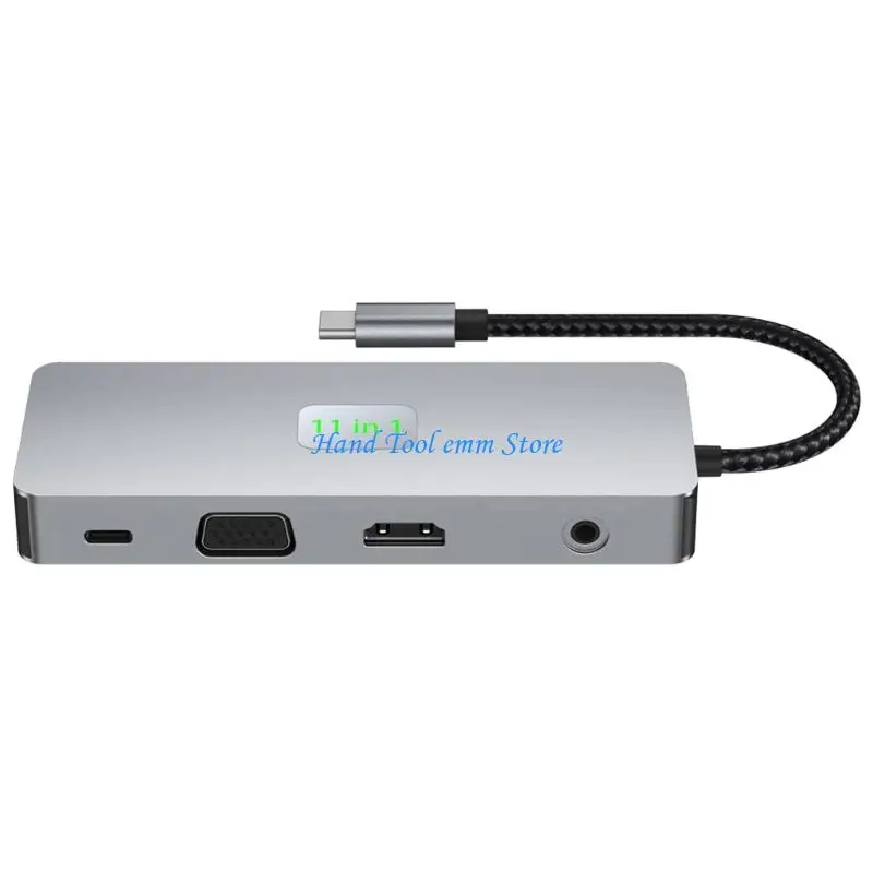 H37F Портативные многопортовые концентраторы-адаптеры для USB C с HDTV VGA Два монитора Картридеры Gigabit Ethernet USB3.0x3
H37F Портативные многопортовые концентраторы-адаптеры для USB C с HDTV VGA Два монитора Картридеры Gigabit Ethernet USB3.0x3