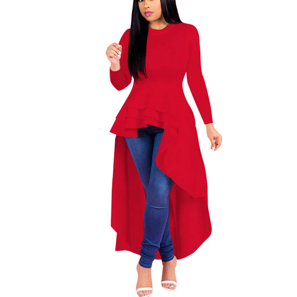 Vintage Cotton Ruffle Dresses Lady Solid Color O-Neck Long Sleeve Irregular Swing Dress Elegant Party Dresses Fashion Clubwear
Vintage Cotton Ruffle Dresses Lady Solid Color O-Neck Long Sleeve Irregular Swing Dress Elegant Party Dresses Fashion Clubwear